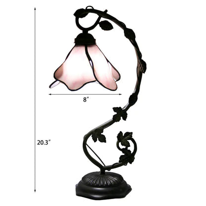 Tiffany Stained Glass Table Lamp – Wisteria Style Antique Bedside Light
