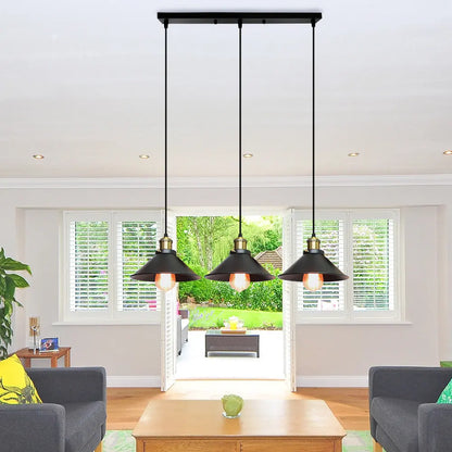 Vintage Loft Edison Pendant Light – Industrial Retro Chandelier for Living Room