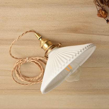 Japanese Ceramic Pendant Chandelier – Nordic Bronze Retro Light for Living Room & Entryway