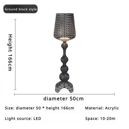 Japanese Medieval Retro Style Trophy Shaped LED Floor Lamp Art Design Lights for Living Dining Room Home Decoration Chandelier