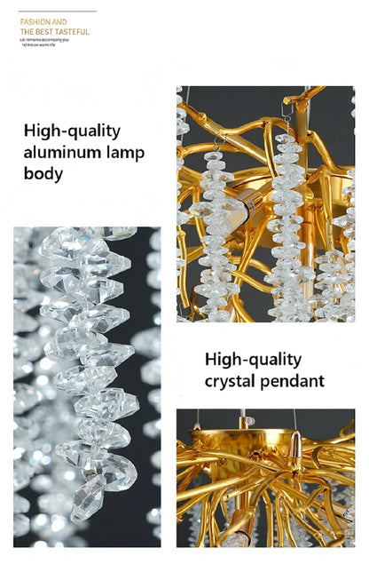 Gold Crystal Ring Chandelier
