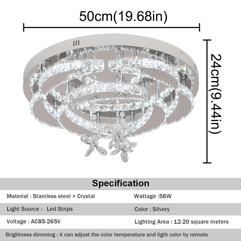K9 Crystal Chandelier — Dimmable