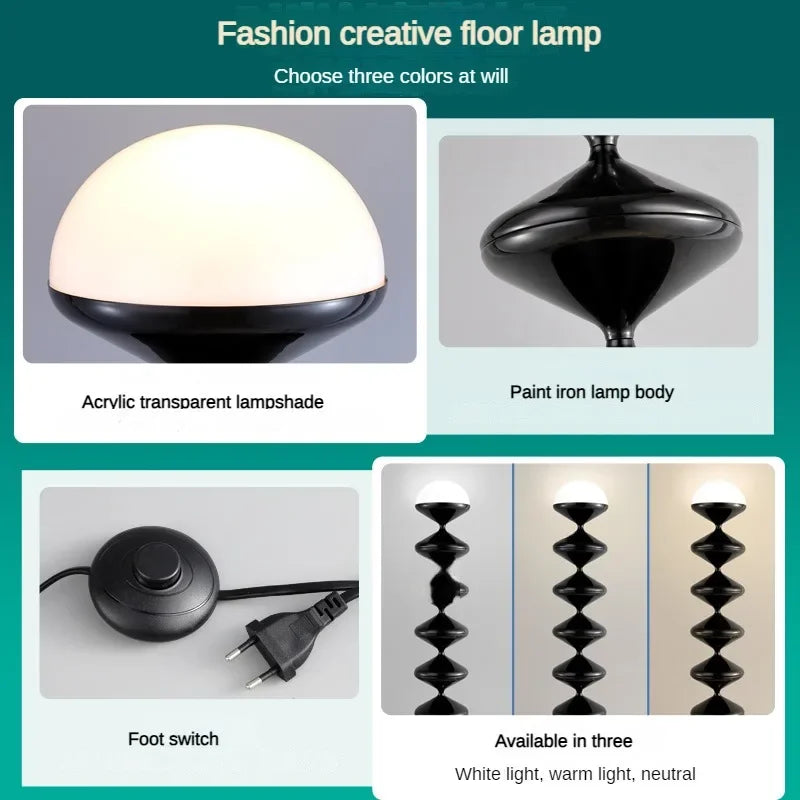 Nirdic Black/White Candy Floor Lamps Home Decoration Living Room Sofa TV Side Lighting Fixtures Bedroom Study Desk Lamp Dimmable
