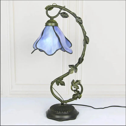 Tiffany Stained Glass Table Lamp – Wisteria Style Antique Bedside Light