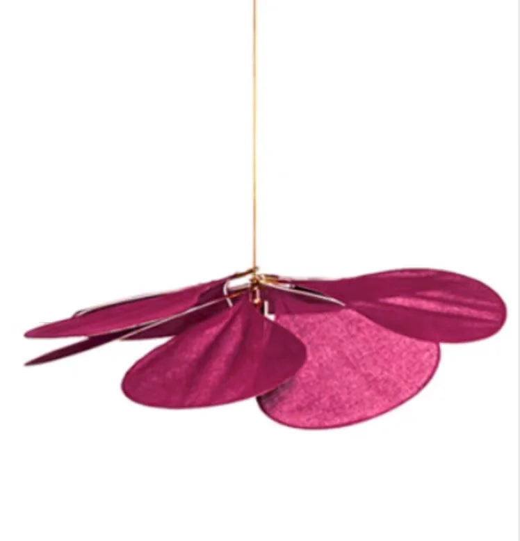 Colorful Petal Pendant Light – Fabric Flower Chandelier for Living Room & Bedroom