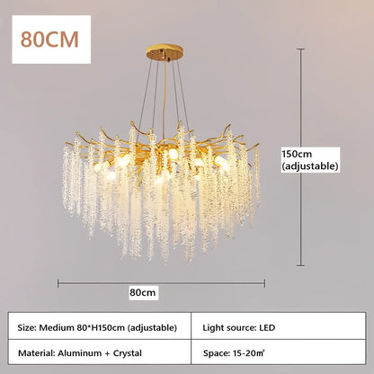 Gold Crystal Ring Chandelier