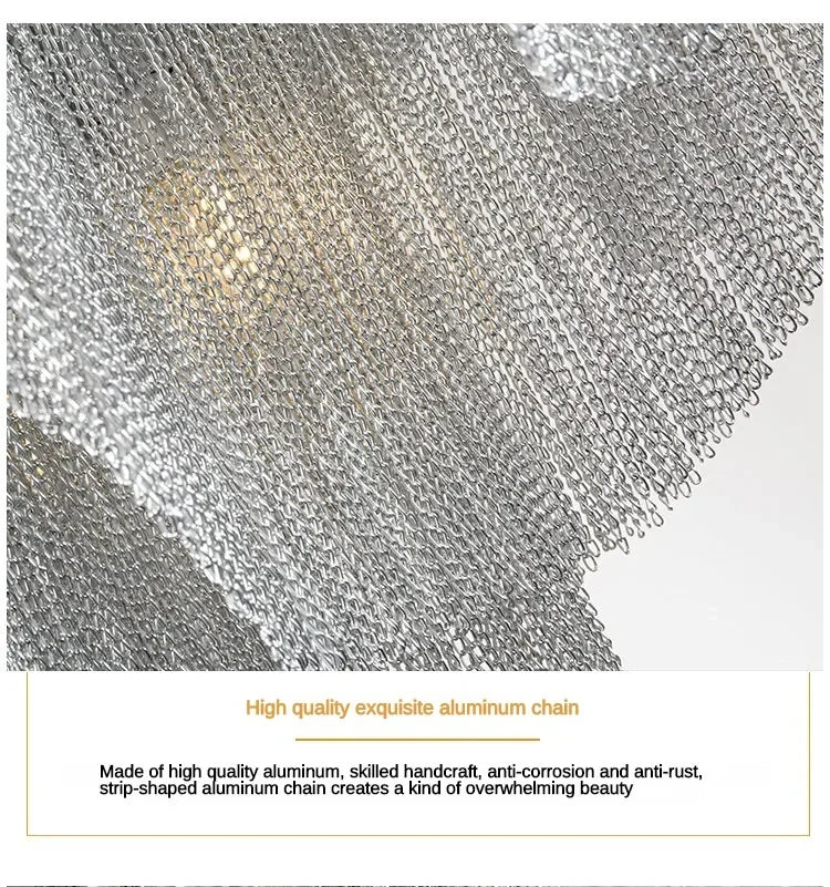 Floral Tassel Staircase Chandelier – Grand LED Pendant for Villa & Duplex Spaces