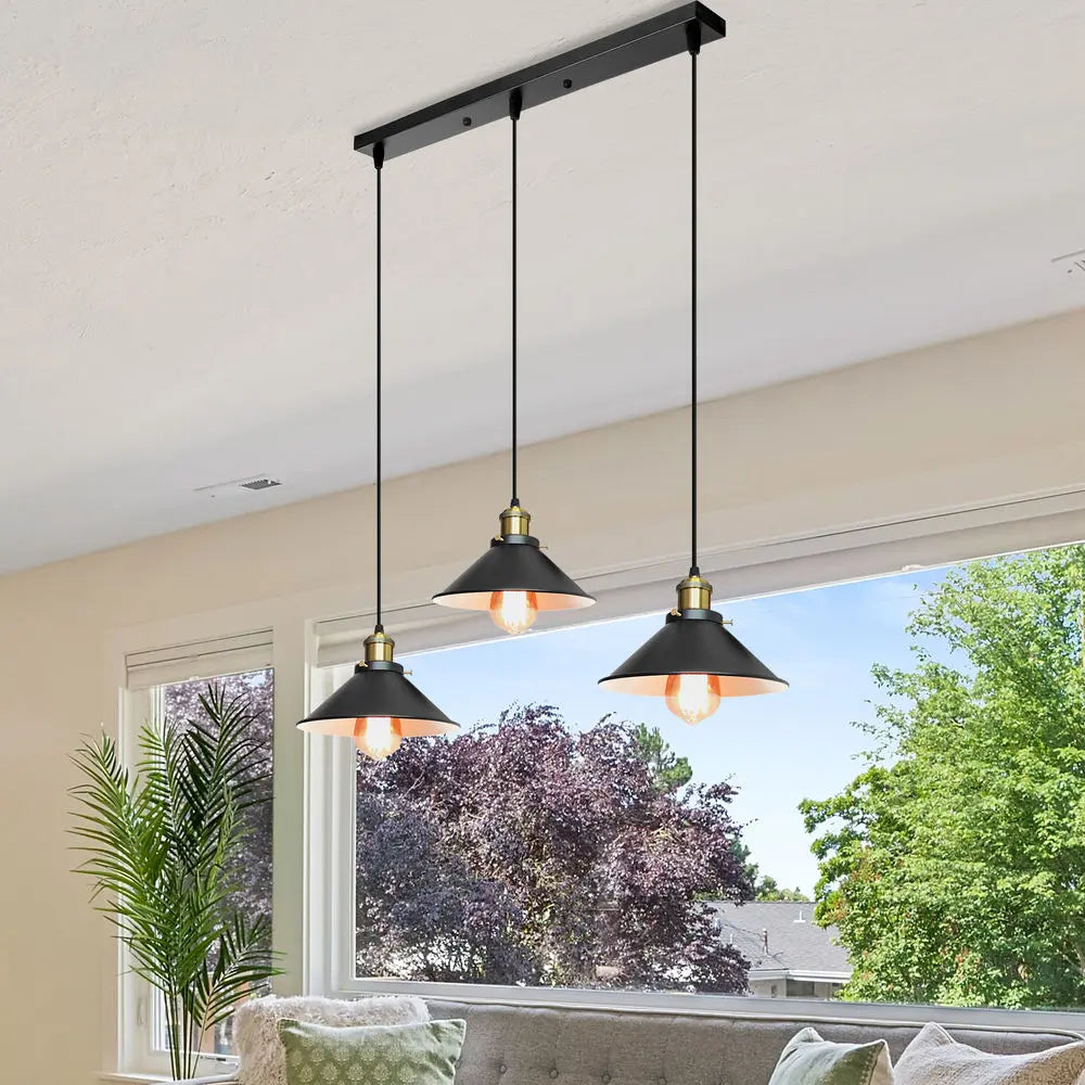 Vintage Loft Edison Pendant Light – Industrial Retro Chandelier for Living Room