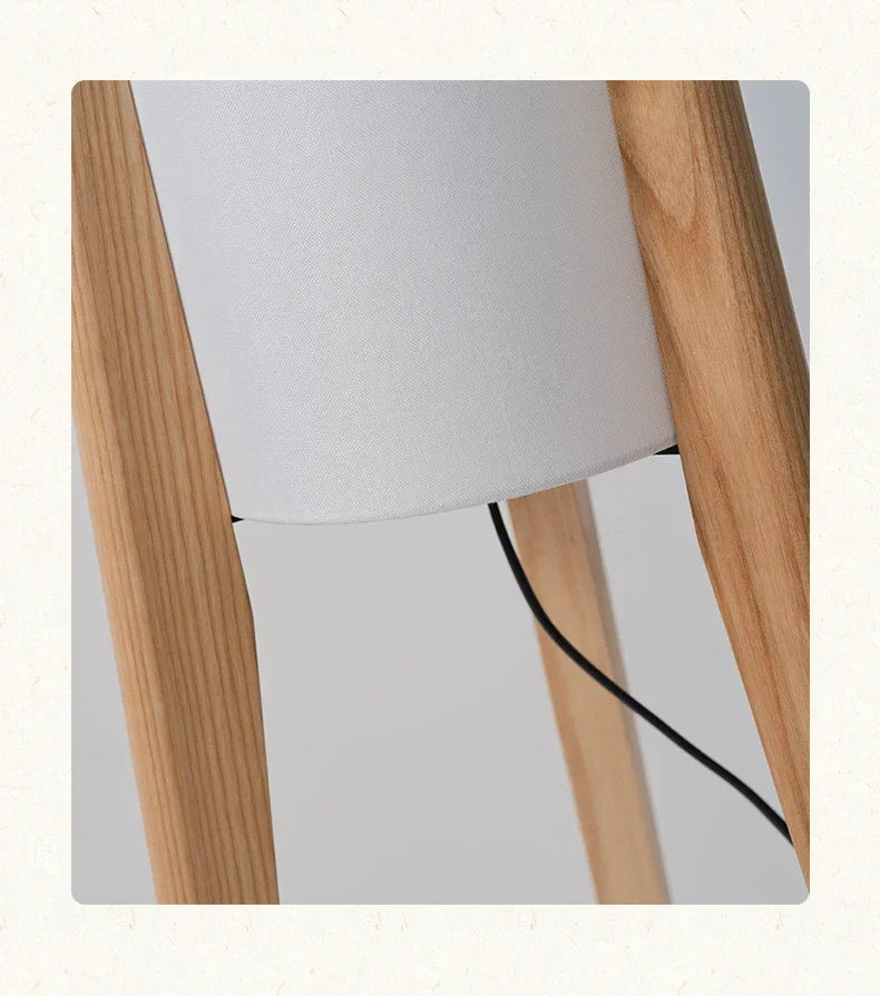 Japanese Wabi Sabi Style Zen Atmosphere Retro New Chinese Style Black Walnut Living Room Bedroom Designer Sofa Floor Lamp