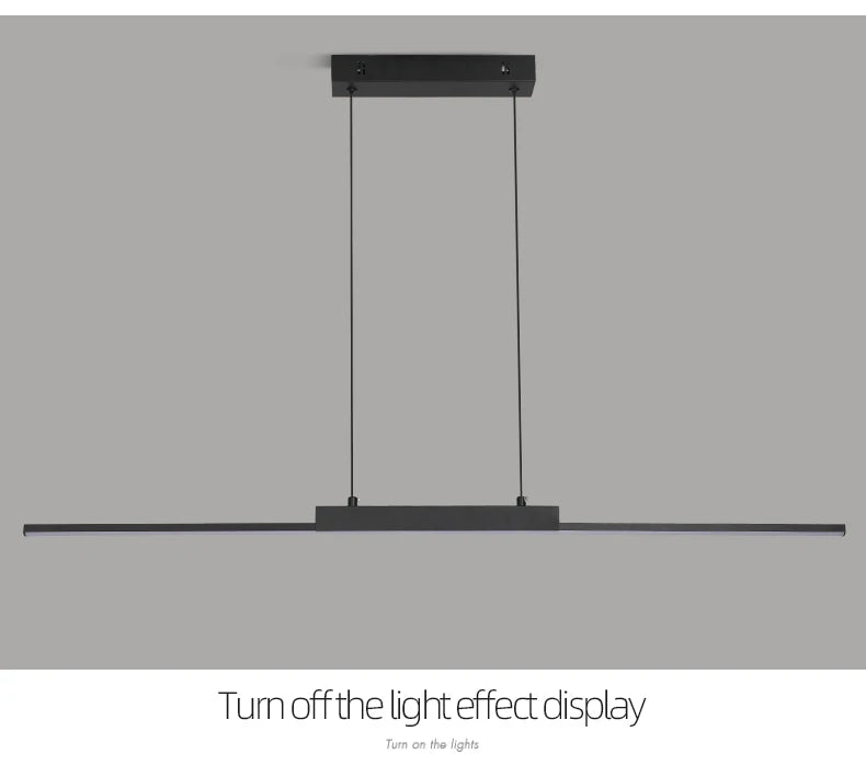Modern Linear Pendant Light – Long Chandelier for Dining Room & Kitchen