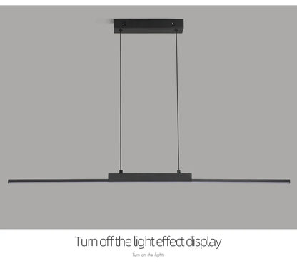 Modern Linear Pendant Light – Long Chandelier for Dining Room & Kitchen