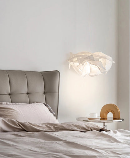 Minimalist Paper Pendant Chandelier – DIY LED Suspension Light for Bedroom & Living Room
