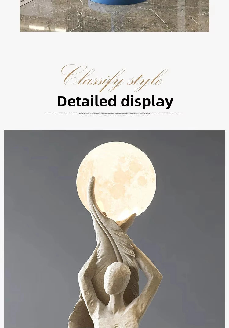 Modern Art Floor Lamp Home decoration Lights Living Room Bedroom Humanoid Atmosphere Lamps Couch High-End Sculpture LED Lighting