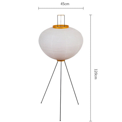 Simplified Japanese Xuan Paper Floor Lamp Bedroom Living Room Restaurant Decorative Lamp Retro Art Design Floor Lamp