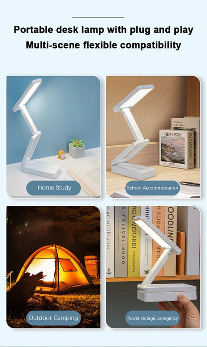 Folding LED Desk Lamp Rechargeable Battery Specific Eye Protector Dormitory Portable Large Table Lamp CapacityLed Night Lights