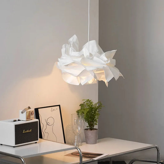 Minimalist Paper Pendant Chandelier – DIY LED Suspension Light for Bedroom & Living Room