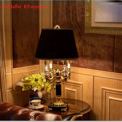 High Quality Luxury Fashion Black Crystal Table/Floor Lamp Bedroom Bedside Lamps Brief Modern Decoration Table Lamp