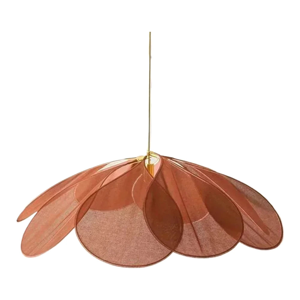 Colorful Petal Pendant Light – Fabric Flower Chandelier for Living Room & Bedroom