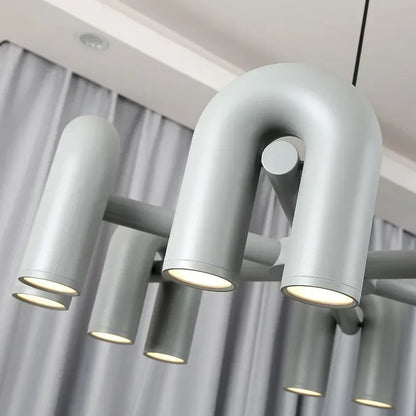 Nordic U-Shaped Art Chandelier – Designer LED Pendant Light for Living Room & Dining