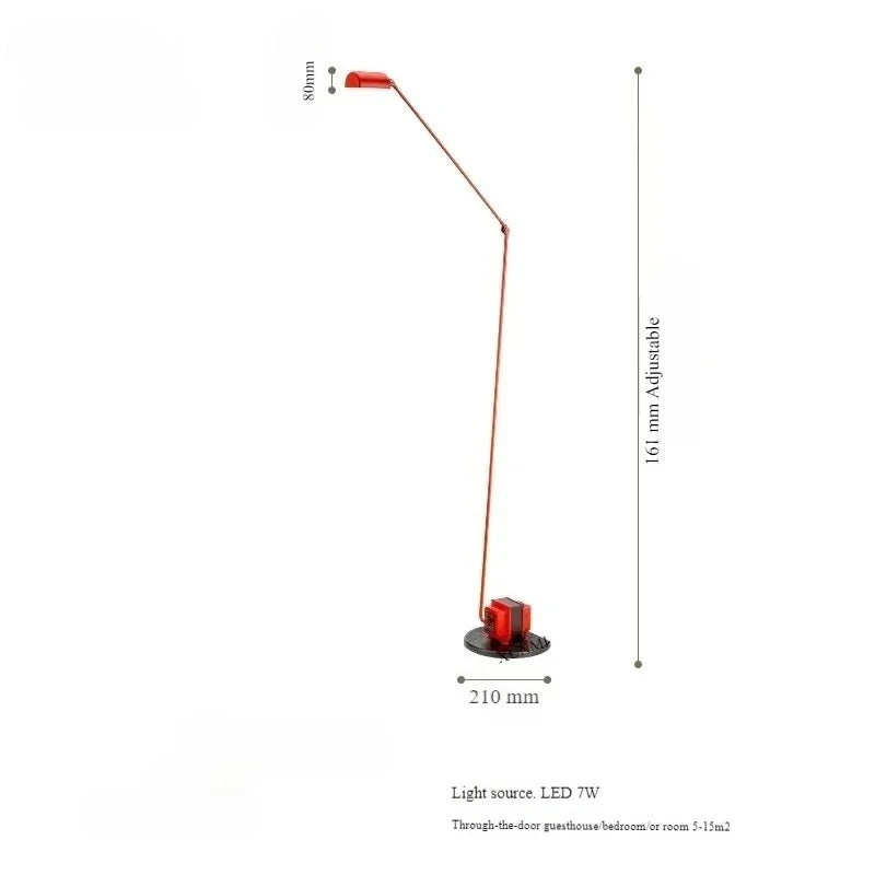 Modern Italian Design Floor Lamp Simple Retro Style Living Room Study Adjustable Swing Arm Reading Table Lamp Home Decor LED