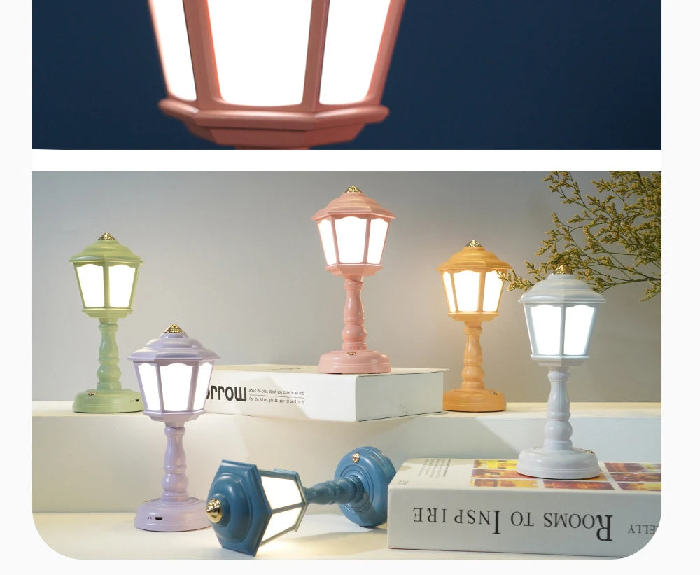 Mini Retro USB Rechargeable Night Light – Touch Candle Desk Lamp for Bedroom