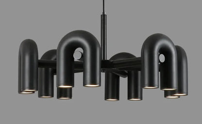 Nordic U-Shaped Art Chandelier – Designer LED Pendant Light for Living Room & Dining