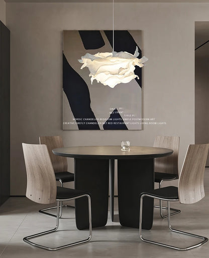 Minimalist Paper Pendant Chandelier – DIY LED Suspension Light for Bedroom & Living Room