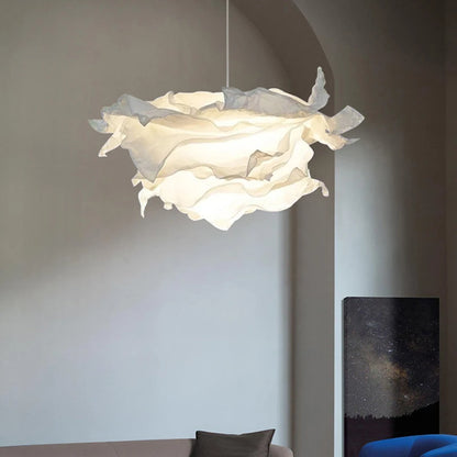 Minimalist Paper Pendant Chandelier – DIY LED Suspension Light for Bedroom & Living Room