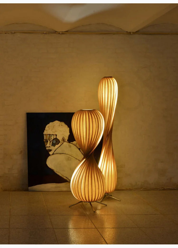 Living Room Floor Lamp Wooden Style Bedroom Headboard Decoration Atmospheric Table Lamp Nordic Art And Creativity Lamp Japanese