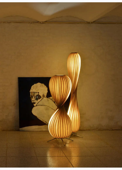 Living Room Floor Lamp Wooden Style Bedroom Headboard Decoration Atmospheric Table Lamp Nordic Art And Creativity Lamp Japanese