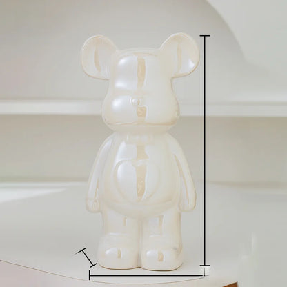 17/27/cm Aesthetic Bear brick Ceramic Staute Teddy Bear decor action figure Sculptures Ornament for room Home Decoration Crafts
