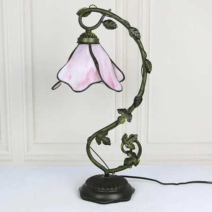 Tiffany Stained Glass Table Lamp – Wisteria Style Antique Bedside Light