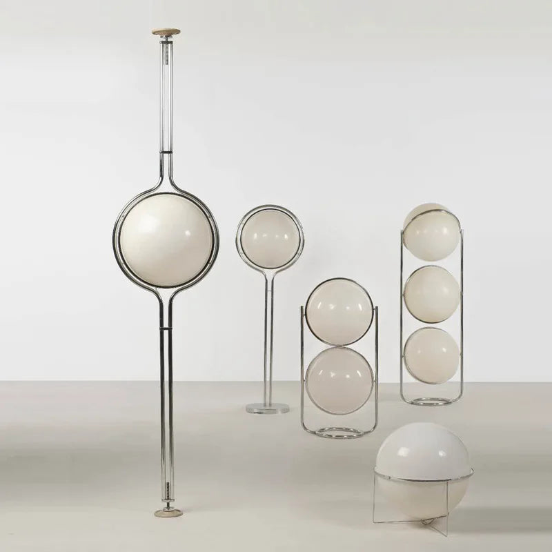 Italy Designer Led Floor Lamp White Ball 2.8 Stand Light for Living Room Hotel Led Chrome Metal Sofa Side Lounge Decoration Lamp