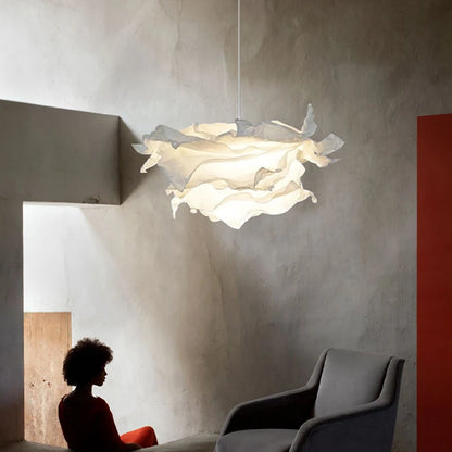 Minimalist Paper Pendant Chandelier – DIY LED Suspension Light for Bedroom & Living Room