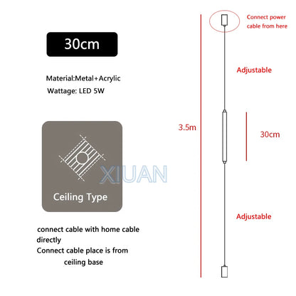 Italy Design Bedroom Bedside LED Floor Lamps Acrylic Sconces Long Line Light Modern Black Hotel Living Room LED Floor Light Home