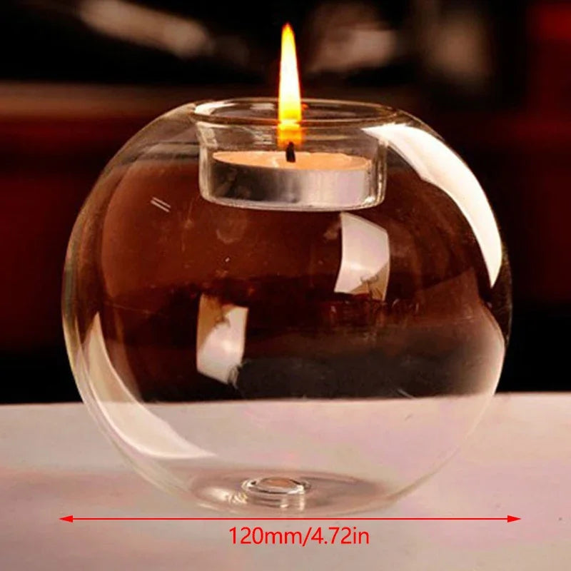Round Glass Candle Holder