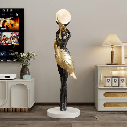 Modern Art Floor Lamp Home decoration Lights Living Room Bedroom Humanoid Atmosphere Lamps Couch High-End Sculpture LED Lighting