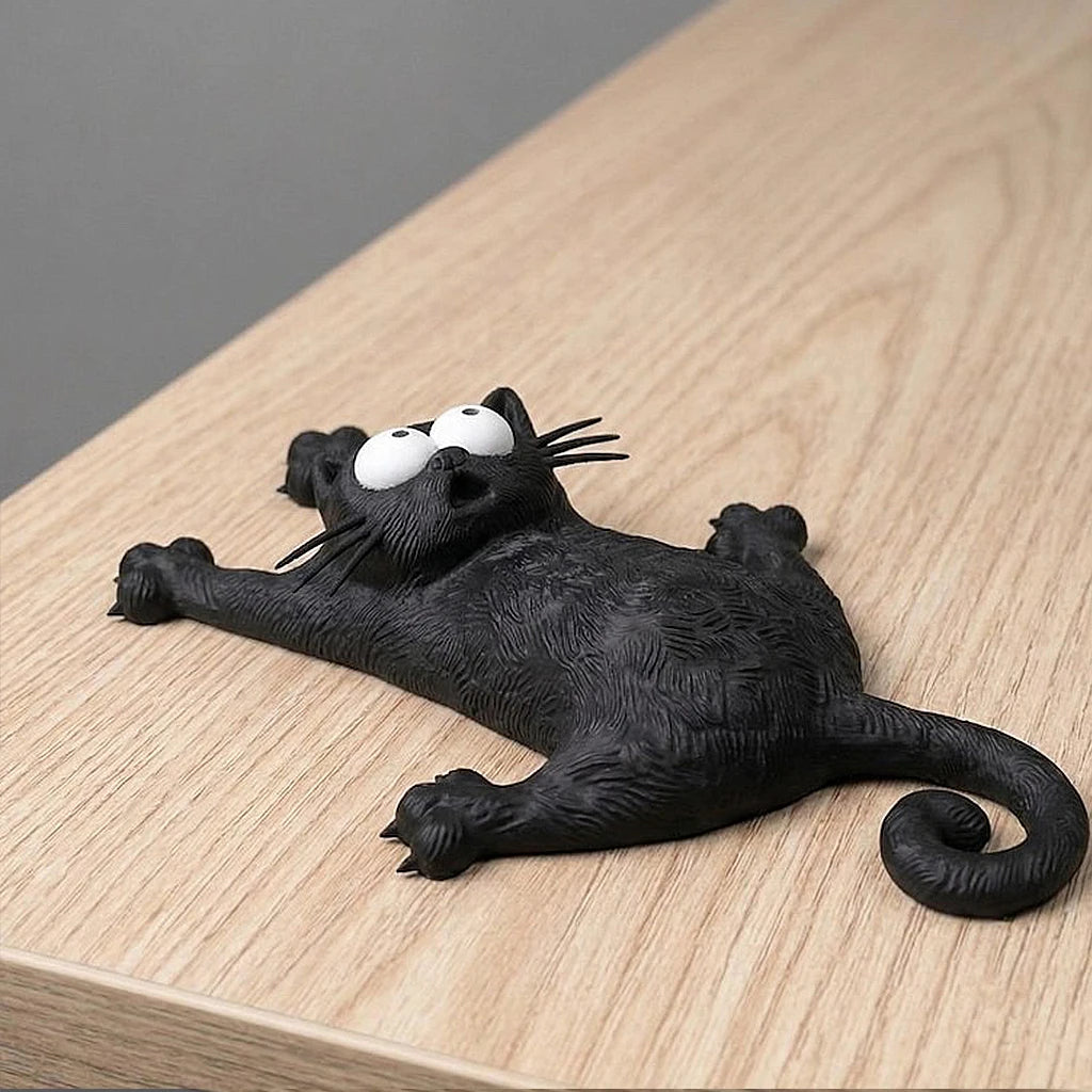 Creative & Cute Magnetic Cat Refrigerator Magnet — "Hang in There, Fridge Cat"