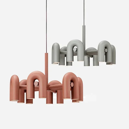 Nordic U-Shaped Art Chandelier – Designer LED Pendant Light for Living Room & Dining