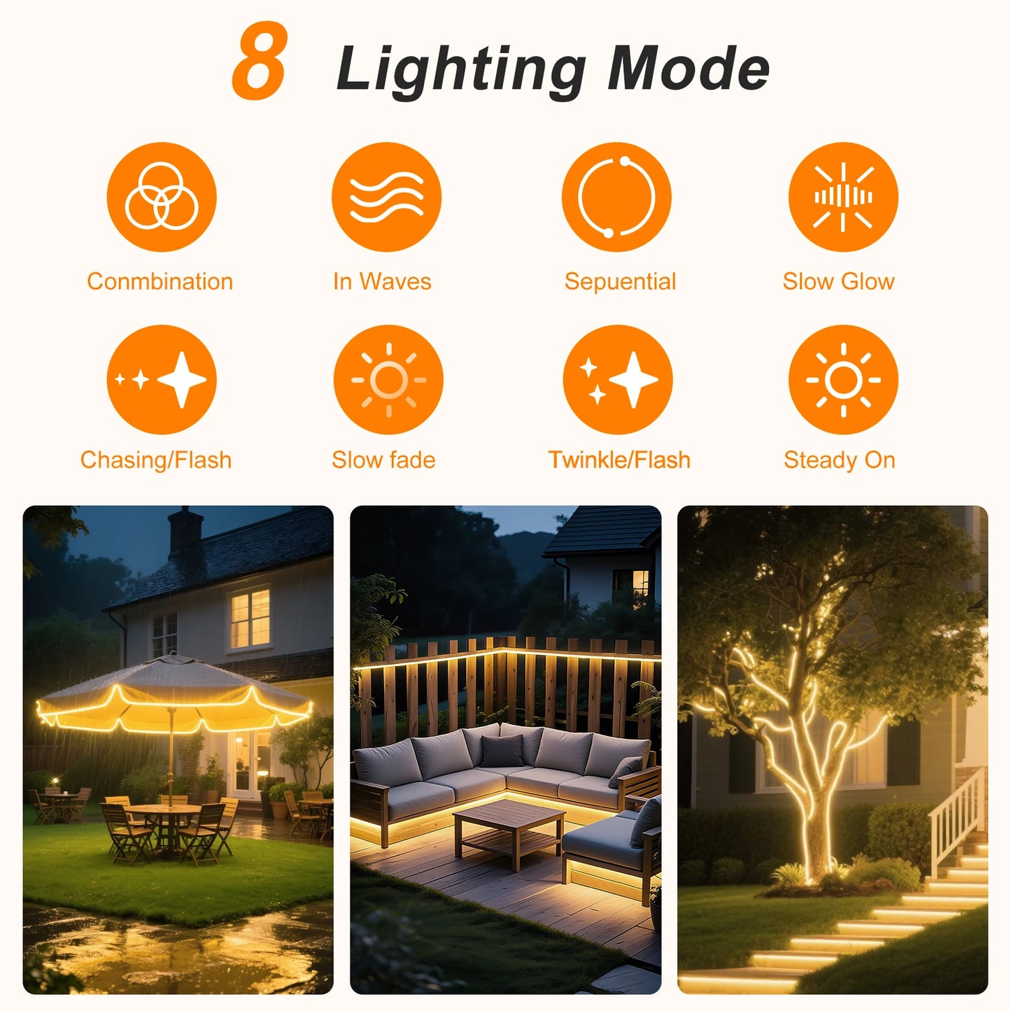 DC 24V 480LEDs/m Solar COB LED Strip Light Outdoor Waterproof Warm Natural White Flexible Adhensive Tape RA90 Linear Lighting