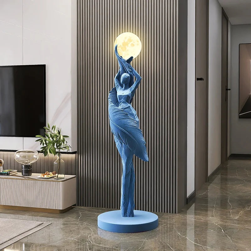 Modern Art Floor Lamp Home decoration Lights Living Room Bedroom Humanoid Atmosphere Lamps Couch High-End Sculpture LED Lighting