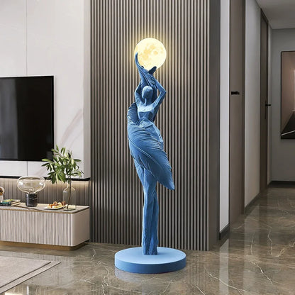Modern Art Floor Lamp Home decoration Lights Living Room Bedroom Humanoid Atmosphere Lamps Couch High-End Sculpture LED Lighting