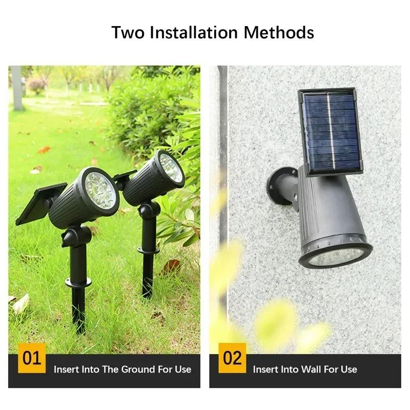 Solar In-Ground LED Spotlights (1–4 Pack) – IP65 Adjustable Landscape Lights
