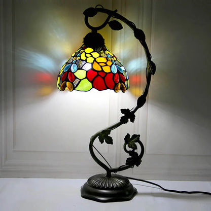 Tiffany Stained Glass Table Lamp – Wisteria Style Antique Bedside Light