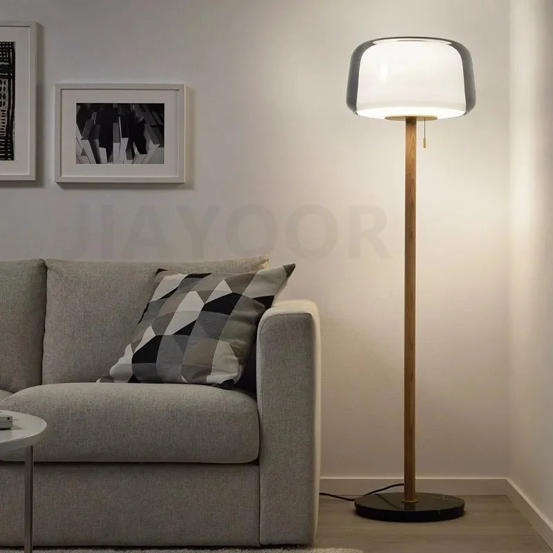 Modern Creative Glass Floor Lamp Simple Sofa Side Decorative Lighting Living Room Bedroom Bedside Lamp LED Reading Desk Light