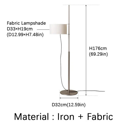 Japanese floor lamp Designer fabric Liftable adjustable floor lamp Retro wooden floor lamps Living Room Salon reading floor lamp