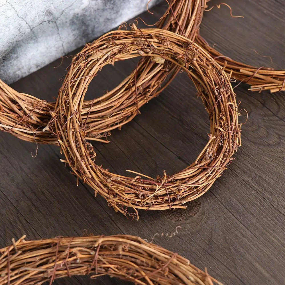 8-30CM Christmas Artificial Wreath Wicker Vine Ring Festival Rattan Garland Xmas Party  Decoration Garlands