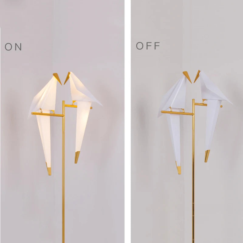 Perch Light Floor Lamp Led Designer gold Origami Bird Standing Lamps for Living Room creative Art Deco safaside corner Lamp