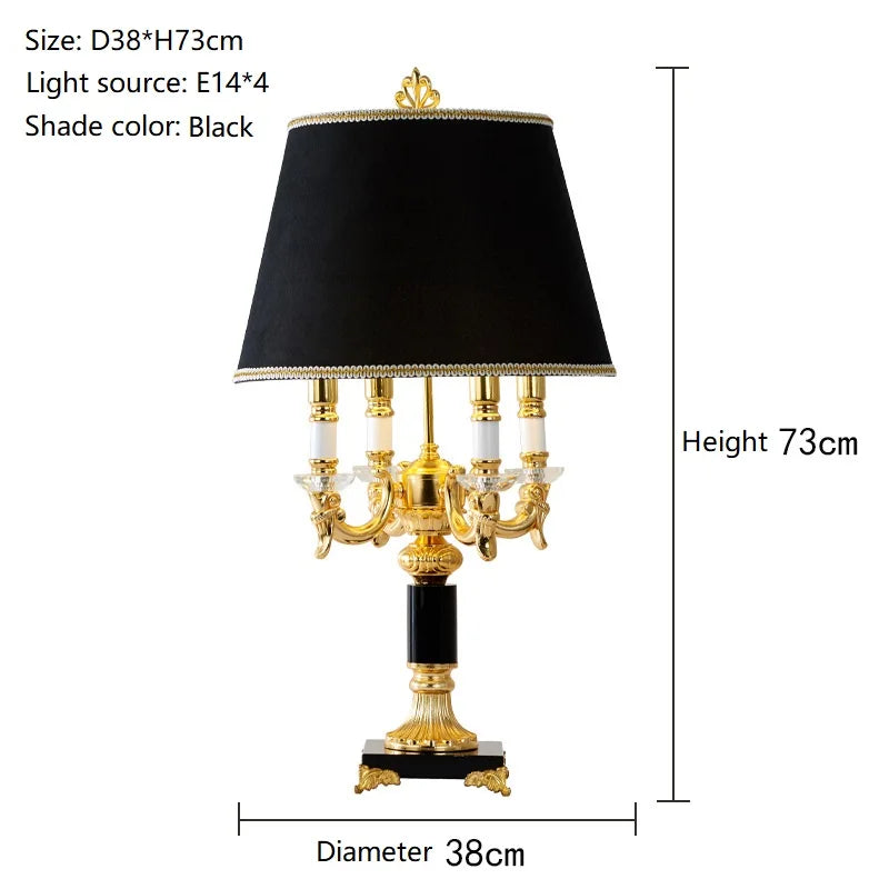 High Quality Luxury Fashion Black Crystal Table/Floor Lamp Bedroom Bedside Lamps Brief Modern Decoration Table Lamp