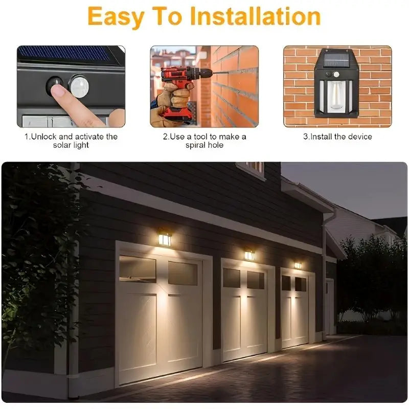 Solar Outdoor Spotlights with 3-Level Dimming (1/2/4 Pack) – IP44